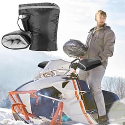 Handschoenen - Motorstuurhandschoenen - Fietshandschoenen - Warme handschoenen - Winterhandschoenen - Winddichte en warme winterhandschoenen - voor heren en dames - met reflecterende strips - handwarmers - voor de winter - motorhandschoenen - zwart — thumbnail 5