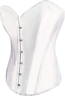 Elegant Zwart Satijnen Korset Top voor Dames - Getailleerde Bustier met Binnenkorset — thumbnail 3