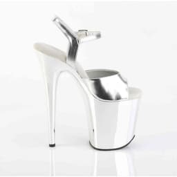 Pleaser - FLAMINGO809 Sandaal met enkelband, Paaldans schoenen - US 7 - 37 Shoes - Zilverkleurig — thumbnail 4