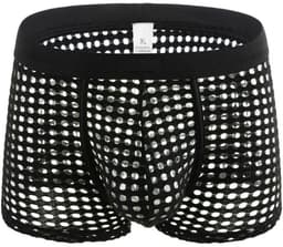 Sexy Transparante Mesh Boxershort voor Heren – Zwart herenondergoed – Doorschijnende Boxer - Maat S — thumbnail 2
