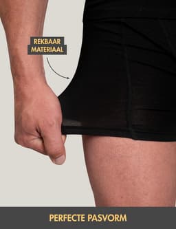 Set van 3 bamboe herenonderbroeken - Zacht, ademend en stretchable ondergoed in zwart — thumbnail 3