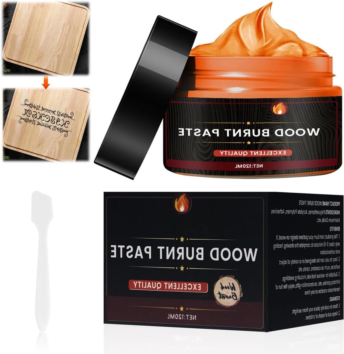 EGoods - Brandpasta 120 ml voor hout, papier, leer en stof, eenvoudig te gebruiken — afbeelding 1
