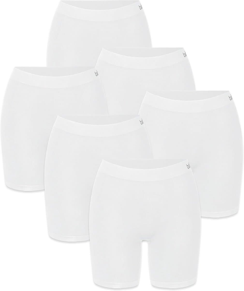Lange Dames Boxershorts (3 of 6 Stuks) Naadloos Ondergoed met Hoge Taille van Zijdezachte Bamboevezel — afbeelding 1