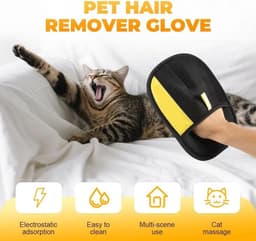 Handschoenen voor het verwijderen van dierenharen, handschoenen voor het verwijderen van kattenharen, 2 stuks, antistatische handschoenen voor het verwijderen van hondenharen, geschikt voor katten en honden. — thumbnail 5