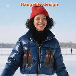 Verwarmde handschoenen - Elektrisch verwarmde handschoenen - USB winter warme fietshandschoenen - Warme skihandschoenen - Afneembare winterhandschoenen met touchscreen - Geschikt voor fietsen, autorijden en wandelen - Unisex - Grijs — thumbnail 4
