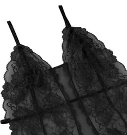 Doorzichtige kanten bodysuit voor heren - One-piece string ondergoed — thumbnail 3