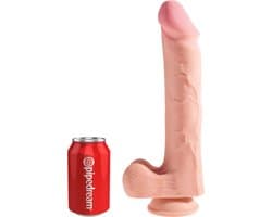 Pipedream - King Cock - Triple Density Dildo met Balzak - 30,5 cm - Beige