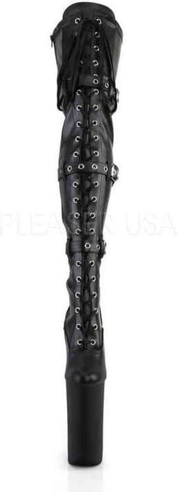 Pleaser - BEYOND-3028 Plateau Overknee Laarzen - Paaldans schoenen - 41 Shoes - Zwart — thumbnail 2