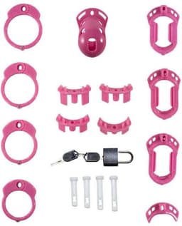 The Vice - Kuisheidskooi - Peniskooi - Chastity Cage - Roze - Verkrijgbaar in de Maten Mini Standaard en Plus Standaard — thumbnail 9
