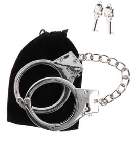 Taboom - Silver Plated BDSM Handcuffs - Bondage / SM Cuffs Zilver — thumbnail 5