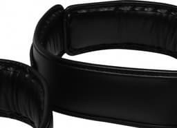 Shots - Ouch! OU897BLK - Hand and Thigh Cuffs Set - Black OS — thumbnail 3