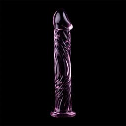 NEBULA SERIES BY IBIZA - MODEL 12 DILDO BOROSILICATE GLASS 17 X 3.5 CM PINK | BEST GLASS DILDO | SEX TOY FOR WOMAN | SEX TOY FOR MAN | PREMIUM GLASS DILDO — thumbnail 5