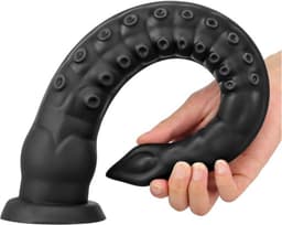 Mega Grote Dildo - Tentacle - 55 cm - Gemaakt van zijdezacht Siliconen - Extreme Monster Dildo - Zwart — thumbnail 2