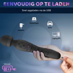 Lena 2-in-1 Vibrator - Clitoris & G-spot Stimulator - Vibrators voor Vrouwen – Magic Wand – Dildo – Seks Toys voor Vrouwen en Koppels - Waterdicht & Stil – Seksspeeltjes – Zwart — thumbnail 6