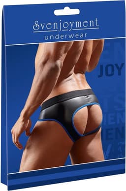Svenjoyment Underwear Slip Met Open Achterkant - Zwart/Blauw — thumbnail 10