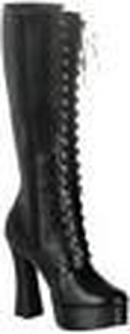Pleaser - ELECTRA-2020 Kniehoge laarzen - US 12 - 42 Shoes - Zwart — thumbnail 1
