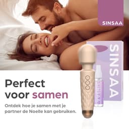 Sinsaa Vibrators voor Vrouwen - Clitoris Stimulator - Clitoris Vibrator - Sex Toys voor Vrouwen - Sexspeeltjes voor Koppels - Magic Wand Vibrator - Fluisterstil - Waterdicht - Incl. Cleaning Spray - Giftset - Beige — thumbnail 3