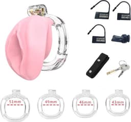 Rimba P-Cage - P-Cage PC10 - Kuisheidskooi - Peniskooi - Pussy - Roze/Transparant — thumbnail 6