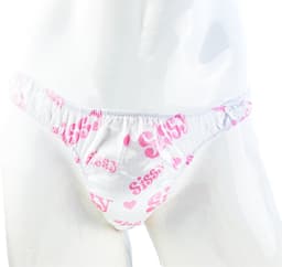 BamBella® Sexy String -Onesize - Roze print voor mannen Erotische Lingerie Heren wit mannen ondergoed slip — thumbnail 1