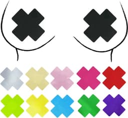 Tepelcovers - Tepel cover - 1 Paar - Herbruikbaar - Groene kruisjes - Onzichtbare tepels - Tepelbedekkers - Tepelplakkers - Tepelstickers - Groen - CHPN — thumbnail 2