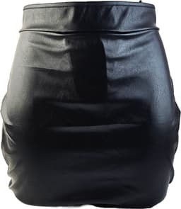 BamBella® - BDSM rok - Maat S M L - Shiny Wetlook - Sexy Erotische rokje Super shine metallic Lame Glans Zwart — thumbnail 2