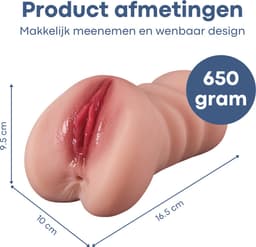 Sensa Pocket Pussy - Masturbator - Realistisch - Nep Vagina - Sex Toys voor Mannen - Kunstvagina - Nep Kut - Seksspeeltjes - Huidkleurig — thumbnail 3