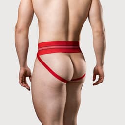 MM Sports The Original No. 10 Jockstrap 3 inch Multipack 1x Red + 1x Yellow + 1x Blue - MAAT S - Heren Ondergoed - Jockstrap voor Man - Mannen Jock — thumbnail 4