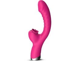 Desiredrops® - Roze Dubbele Penetratie Vibrator - Luchtdruk Vibrator - Clitoris & G Spot stimulator - Krachtig - Vibrators - Vibrators voor vrouwen - Sex toys - Vibrator-Discreet Bezorgde -Licking Sucking - sex speeltjes vrouw