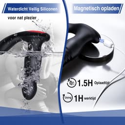 IntiMate® Palos - Prostaat Vibrator met Afstandsbediening - Luxe Prostaatstimulator met Cockring - 7 standen - Ballenstimulator - Volledig universeel Oplaadbaar - Stotende Buttplug - Seksspeeltjes voor Mannen en Vrouwen — thumbnail 8