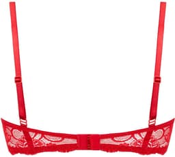 Christine le Duc - Kanten Kwart Cups BH - Lingerie Erotisch - Marzia - Rood — thumbnail 3