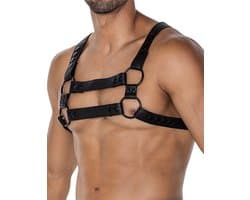 Cut4Men - Borst Harnas - Tuigje - 4WAY - Zwart