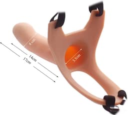 Holle Strap-On Dildo voor Mannen 17CM - Voorbind Penis Sleeve - Voorbinddildo — thumbnail 4