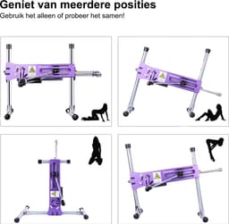 Pro 1 Premium Seksmachine 2.0 Smart APP met dildo en remote Paars — thumbnail 12