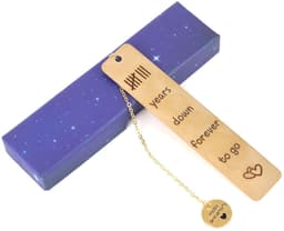 NTHProducts - 8e Huwelijksverjaardag - Stainless Steel - Uniek Geschenk - Goud - Bookmark - Voor Hem en Haar - Perfecte Verpakking — thumbnail 1