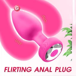 Oneay Vibrerende Anale Plug met Afstandsbediening – Prostaat Massager voor Mannen & Vrouwen – 10 Vibratiestanden – Draadloos Seksspeeltje – Kleine Buttplug voor Beginners – Stil & Waterbestendig – Roze rood — thumbnail 5
