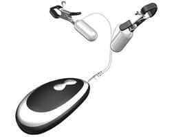 OUYLAF tepelklemmen - tepelklemmen met ketting - tepelklemmen viberend - tepelklemmen voor mannen - Vibrerende tepelklemmen - BDSM - 20 frequenties - Unisex