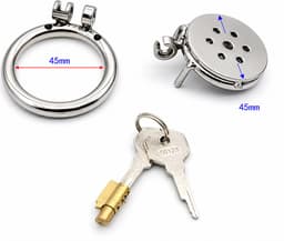 DOWO® - Mini Locker - Kuisheidskooi- Chastity cage - Peniskooi - Staal - 45 mm — thumbnail 5