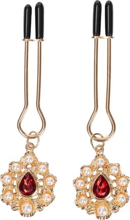 Rimba - Tepelklemmen met Strass Hanger - Goud — thumbnail 1