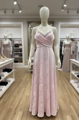 Lange Satijnen Avondjurk Dames – Elegante Gala Jurk met Kant & Verstelbare Bandjes – Luxe Feestjurk - Pink — thumbnail 2