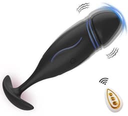 Draagbare anale plug vibrator - Vibrerend ei met handvat - Pocketsize - Remote control - 10 vibratiestanden - USB Oplaadbaar - Buttplug - Prostaat — thumbnail 2