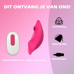 Clitoris stimulator - Luchtdruk en Vibratie - Vibrator met afstandsbediening - Makkelijke app - Slip Vibrator — thumbnail 7