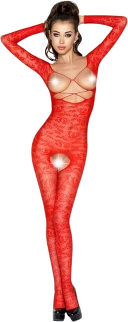 PASSION WOMAN BODYSTOCKINGS | Passion Woman Bs031 Bodystocking Red One Size — thumbnail 6