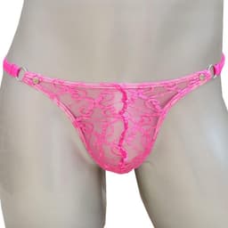 Set van 4 Heren C-String Slipjes - Sexy Kant G-String Laag Taille Elastisch Ondergoed — thumbnail 2