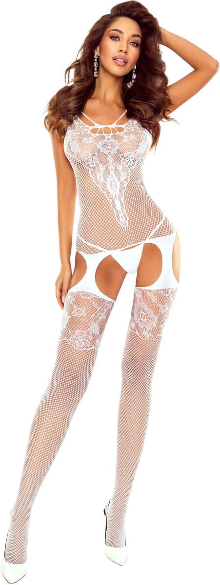 Bodystocking BS121 wit O.S. — afbeelding 1