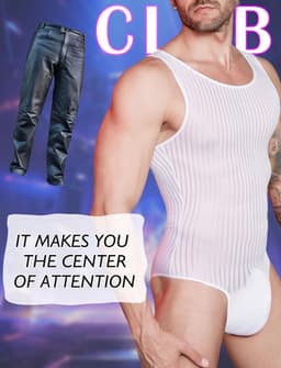 Mannen Body String Transparant Streep Mouwloos Kleding Stretch Onderhemd — thumbnail 4