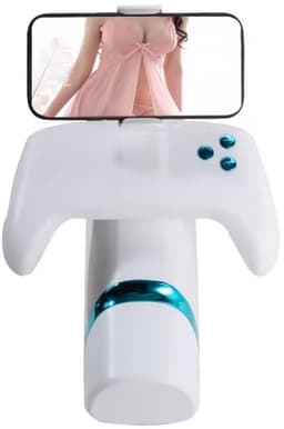 Masturbator voor Man - Sex Toys voor Mannen - Blowjob Simulator - Telefoonhouder – Zuigende & Knijpende Sex Toys voor mannen - Automatisch Vibrerende Blowjob Masturbators - Pocket Pussy Zelf Electrisch – USB Oplaadbaar – Wit — thumbnail 1