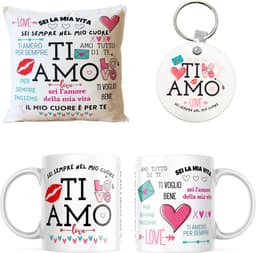 Luxe Cadeauset: Kussen met Vulling, Mok en Sleutelhanger voor Valentijnsdag en Jubileum — thumbnail 1