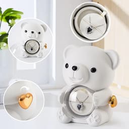 Romantische teddybeer met geconserveerde roos en hartvormige halsketting - Perfect cadeau voor Valentijnsdag, Moederdag en bruiloften — thumbnail 5