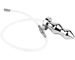 Kiotos - Holle Penisplug - Holle Dilator - Met Holle Geribbelde Buttplug - Ass Lock - RVS