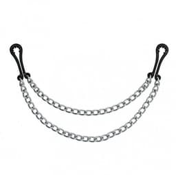 Rimba Bondage Play - Tepelklemmen - Plastic Getand - Met dubbele Ketting — thumbnail 2